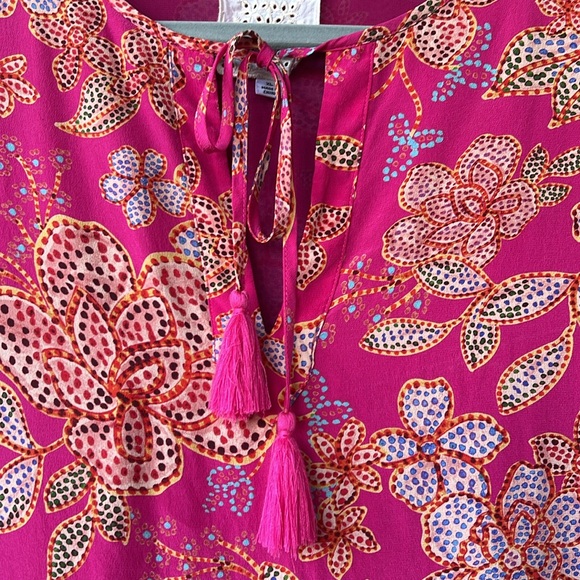 🌺 Johnny Was Pink Floral Silk Dress 🌺 - Picture 8 of 15